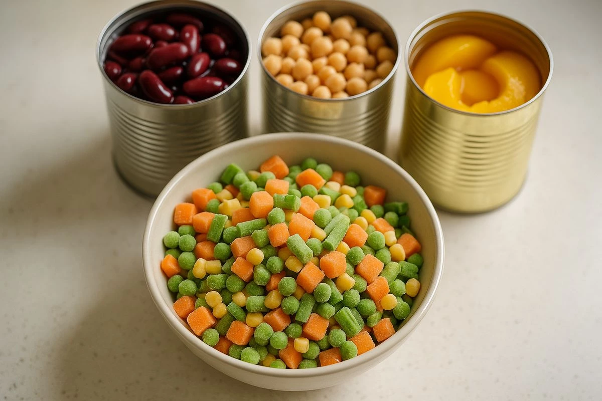 Fruits surgelés et légumes en conserve : une option saine à petit prix ?